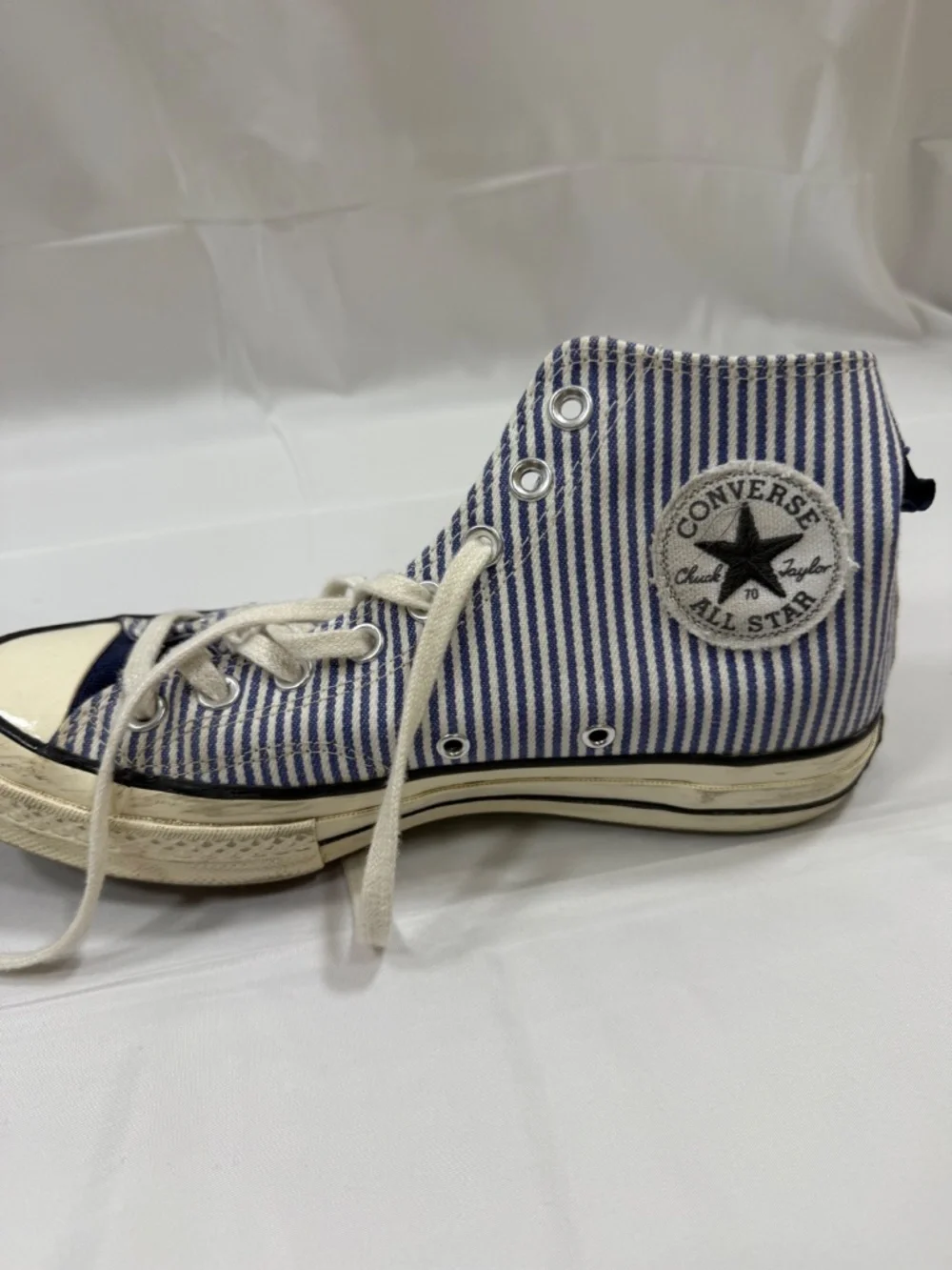 Blue Striped Converse